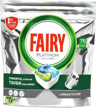 Капсулы для посудомоечной машины Fairy Platinum Все в 1 (70 шт) - 1/1