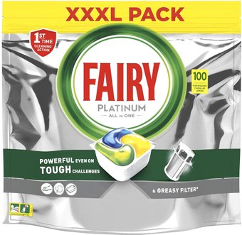Капсулы для посудомоечной машины Fairy Platinum Lemon All in 1 (100 шт) - 1/1