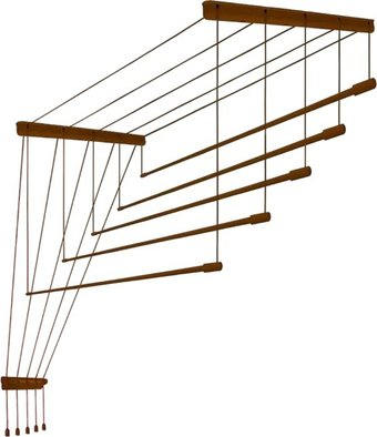 Сушилка для белья Comfort Alumin Потолочная Алюминиевая Bronze Style 5 прутьев 1м (бронзовый) - 1/1