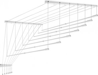 Сушилка для белья Comfort Alumin Group Потолочная телескопическая 7 прутьев 100-180см (алюминий) - 1/1