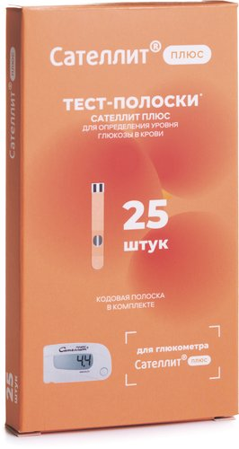 Тест-полоски ЭЛТА ПКГЭ-02.4 "Сателлит плюс" 25 шт. - 1/1