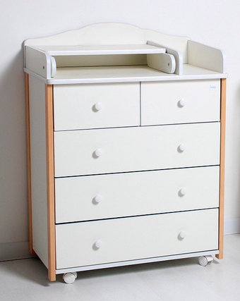 Детский комод Incanto Nuvola 800/5 (белый/бук) - 1/1