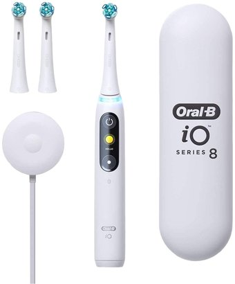 Электрическая зубная щетка Oral-B iO 8 (белый, 3 насадки) - 1/1