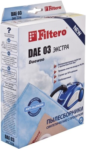 Комплект одноразовых мешков Filtero DAE 03 Экстра (4) - 1/1