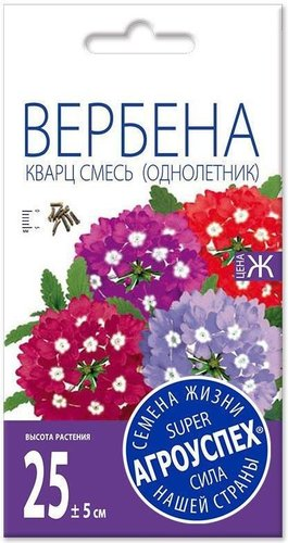 Семена цветов Агроуспех Вербена Кварц смесь 65856 7 шт - 1/1