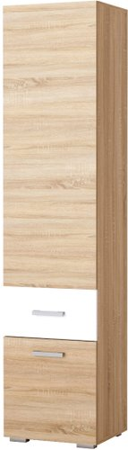 Шкаф-пенал Памир Элиза 45x192.7 см (дуб сонома/белый глянец) - 1/1