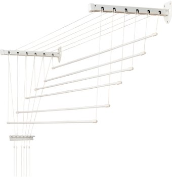 Сушилка для белья Comfort Alumin Лифт универсальное крепление 6x160см (сталь/белый) - 1/1
