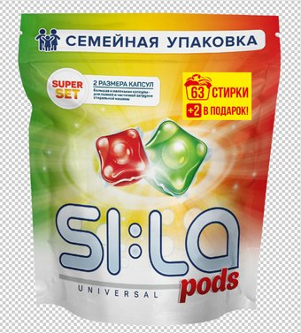 Капсулы для стирки Sila Universal Pods Set Family Pack (65 шт) - 1/1