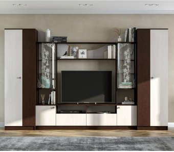 Стенка NN мебель МГС 8 исп 1 ЛДСП (дуб венге/ясень анкор светлый) - 1/1