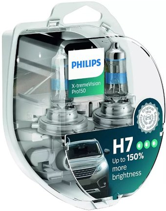 Галогенная лампа Philips H7 X-tremeVision Pro150 2шт - 1/1