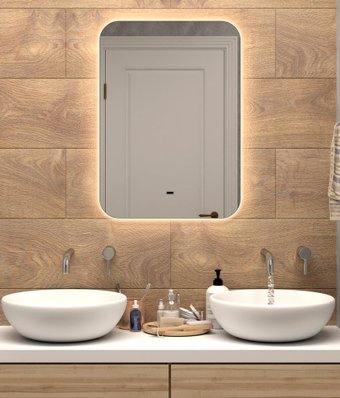 Континент Зеркало Burzhe LED 50x70 (теплая подсветка) - 1/1