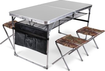 Стол со стульями Nika комплект мебели складной ССТ-К3 (металлик) - 1/1