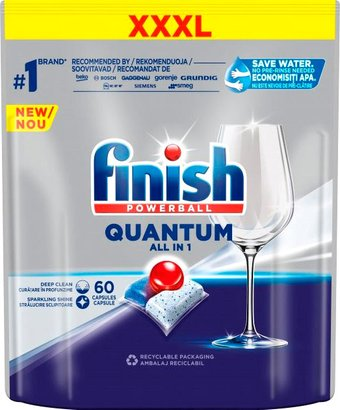 Таблетки для посудомоечной машины Finish Powerball Quantum All in 1 (60 шт) - 1/1