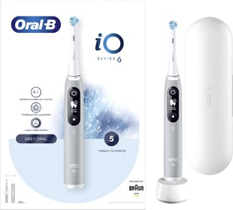 Электрическая зубная щетка Oral-B iO 6 (серый опал) - 1/1