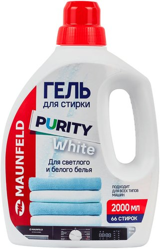 Гель для стирки MAUNFELD Purity White MWL2000PW 2 л - 1/1