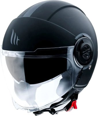 Мотошлем MT Helmets Viale SV Solid A1 (M, матовый черный) - 1/1
