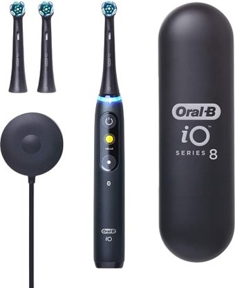 Электрическая зубная щетка Oral-B iO 8 (черный, 3 насадки) - 1/1