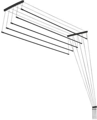 Сушилка для белья Comfort Alumin Group Потолочная 5 прутьев Black Diamond 170 см (алюминий) - 1/1