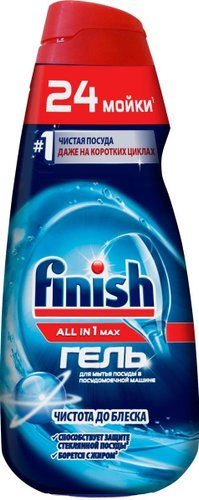 Гель для посудомоечной машины Finish All In 1 Max Чистота до блеска (600 мл) - 1/1