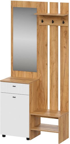 Стенка SV-Мебель Милан исп. 1 00-00108160 (дуб золотой/белый матовый) - 1/1