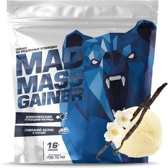 Гейнер Siberian Nutrogunz Mad Mass Gainer MG017 (2000 г, ванильный пломбир) - 1/1