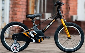 Детский велосипед Lenjoy Sports Shadow 16 2024 LS16-12BL (черный/желтый) - 1/1