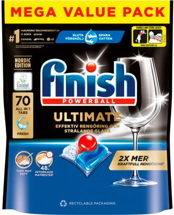 Капсулы для посудомоечной машины Finish Powerball Ultimate All In 1 (70 шт) - 1/1