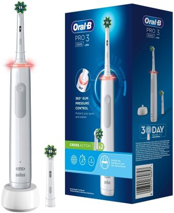 Электрическая зубная щетка Oral-B Pro 3 3000 Cross Action D505.523.3 8006540760857 (белый) - 1/1