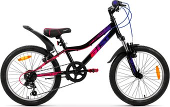 Детский велосипед AIST Pirate 2.0 2024 (черный/фиолетовый) - 1/1