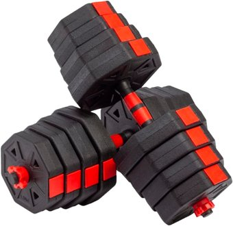 Набор гантелей с грифом для штанги VictoryFit VF-DН300 2x15 кг - 1/1