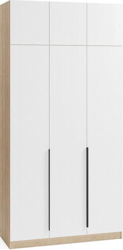 Шкаф распашной Soma Lord Black 3-х створчатый 120x240 (дуб сонома/белый) - 1/1