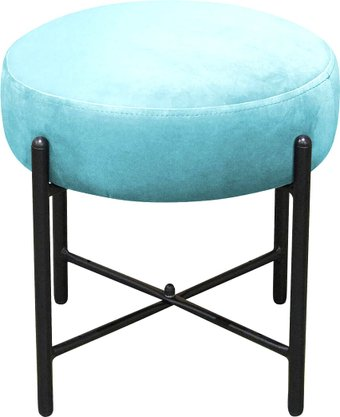 Пуфик Sheffilton SHT-B4 (голубая пастель/черный муар) - 1/1