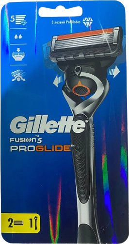 Бритвенный станок Gillette Fusion5 Proglide Flexball 2 сменные кассеты 7702018388677 - 1/1
