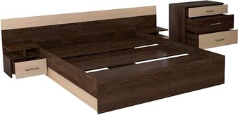 Комплект мебели для спальни Rikko Уют с основанием (венге/сонома) - 1/1