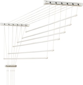 Сушилка для белья Comfort Alumin Потолочная 6 прутьев 160 см стальная (с металлическим креплением) - 1/1