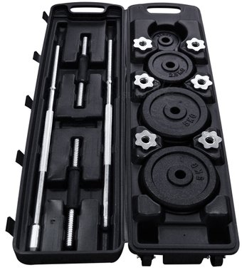 Набор гантелей с грифом для штанги Sundays Fitness IR92075A - 1/1