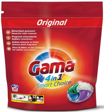 Капсулы для стирки Gama Универсальный 4 в 1 Smart Choice 30 шт - 1/1