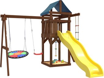 Игровой комплекс National Tree Company с качелями лодочка и гнездом Свиби IgroWoods ДП-8 Premium - 1/1