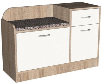 Банкетка Мебель-класс Порто-7 МК 501.09.07 (левый, белый/дуб сонома) - 1/1