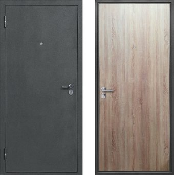 Металлическая дверь Guard Антик серебро/дуб сонома (86x205, левая) - 1/1