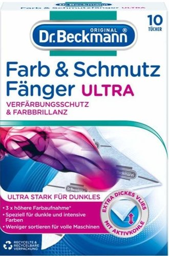 Салфетки Dr. Beckmann Ловушка для цвета и грязи Ультра (10 шт) - 1/1