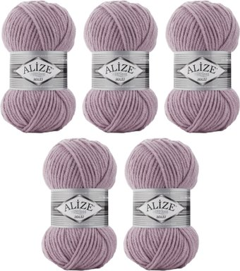 Набор пряжи для вязания Alize Superlana Maxi 505 (100 м, сирень, 5 мотков) - 1/1