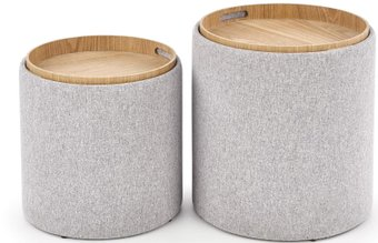 Пуфик Halmar AVIKO (светло-серый) - 1/1