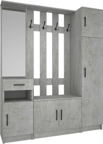 Стенка МДК СПР3 380x1600x2020 (цемент светлый) - 1/1