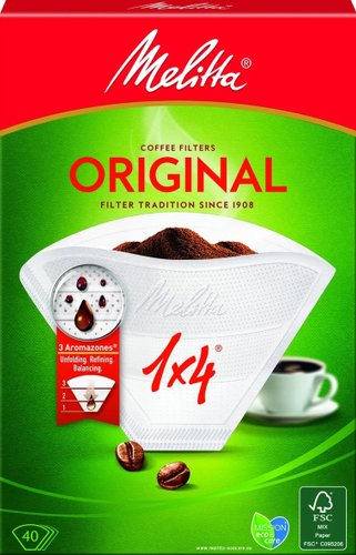 Фильтр для кофе Melitta 1x4-40 Original (белый) - 1/1