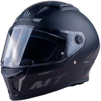 Мотошлем MT Helmets Stinger 2 Solid (M, матовый черный) - 1/1