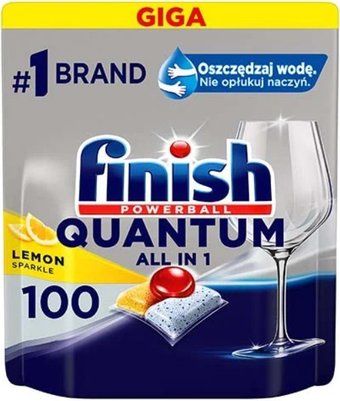 Капсулы для посудомоечной машины Finish Quantum Lemon (100 шт) - 1/1