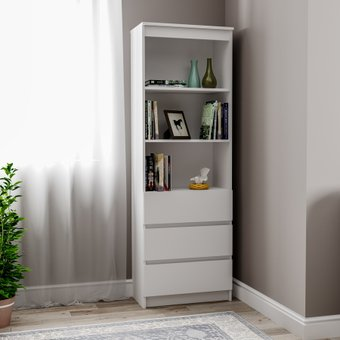 Книжный шкаф ДСВ Мори МСТ 600.3 (белый) - 1/1