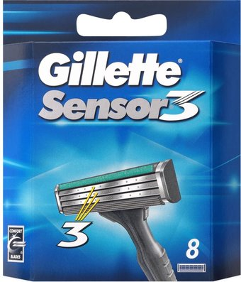 Сменные кассеты для бритья Gillette Sensor3 (8 шт) - 1/1