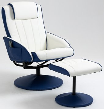 Массажное кресло Angioletto Barone Blu Bianco - 1/1